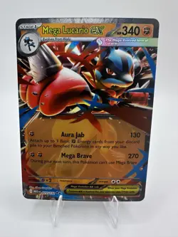 Mega Lucario ex 077/132 - Mega Evolution - Double Rare Holo - Pokemon TCG - Image 1
