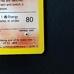 Pokemon TCG Ninetales Base Set 12/102 Unlimited Holo Rare NM - Image 4