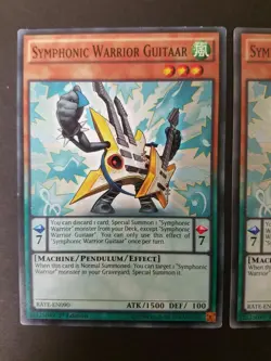 Yugioh Cards 3x Symphonic Warrior Guitaar RATE-EN090 1st Edition Common LP/NM - Image 4