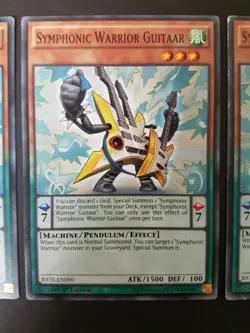 Yugioh Cards 3x Symphonic Warrior Guitaar RATE-EN090 1st Edition Common LP/NM - Image 5