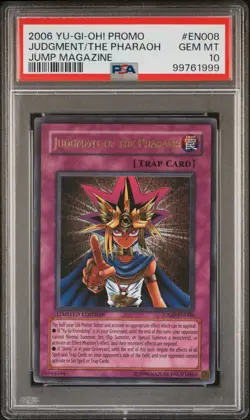 YuGiOh Judgment Of The Pharaoh 2006 Promo Magazine #JUMP-EN008 PSA 10 - Image 1