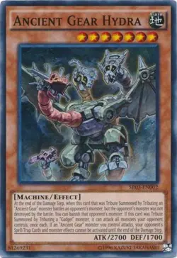 Lightly Played, English Yu Gi Oh Ancient Gear Hydra - SR03-EN002 - Super Rare - - Image 1