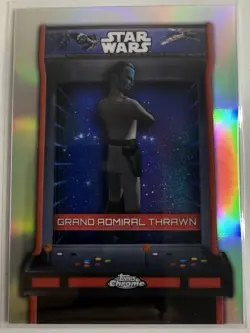 2025 Topps Chrome Star Wars Grand Admiral Thrawn Bonus Stage Card SSP - Image 1