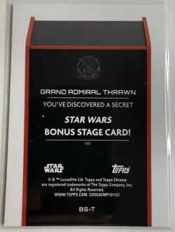 2025 Topps Chrome Star Wars Grand Admiral Thrawn Bonus Stage Card SSP - Image 2