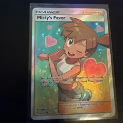 Pokemon TCG Sm-Unified Minds Holo Card Misty's Favor (Full Art) 235/236 NM - Image 1