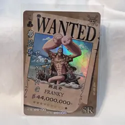 ONE PIECE Anime FRANKY Trading Card Wanted Bounty Poster SR Holo - Image 1