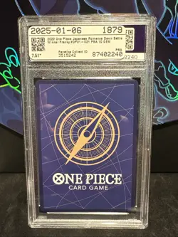 One Piece Card Game Franky Alt Art Winner Card PSA10 OP01-021 Japanese - Image 2