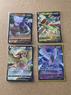 Pokemon 4x V Ultra Rare Card Lot! Collectible Articuno Legendary! Collection - Image 1