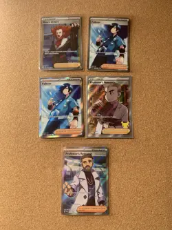 Pokemon Full Art Trainer Lot! 5 Professor Secret Rare Cards - Image 1