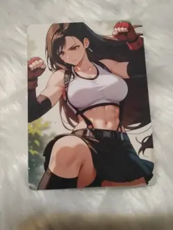 Tifa Lockhart Final Fantasy Waifu Trading Card PEEKA BOO double sided - Image 2