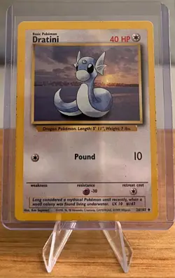 Dratini #147 Non-Holographic Pokemon Card LP - 26/102 Uncommon Base Set 1999 - Image 1