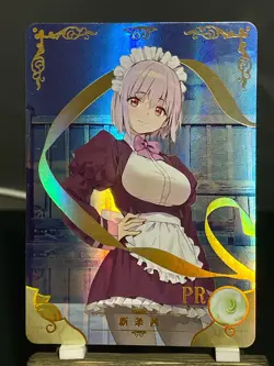 Goddess Story Waifu Doujin CCG Holo Foil PR Promo Card - Maid Rikka GRIDMAN - Image 1