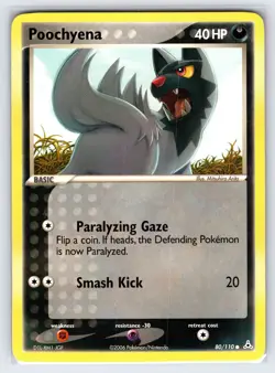Poochyena 80/110 2006 EX Holon Phantoms Pokemon Card Common - Vlp - Image 1
