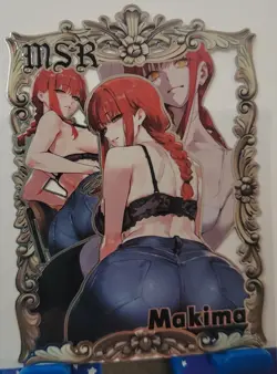 Makima Chainsaw man MSR Goddess Story Limited GOLD METAL CARD Waifu #58/200 - Image 1