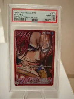 PSA 10 Shanks OP09-001 Emperors Of The New World Japanese One Piece Card - Image 1
