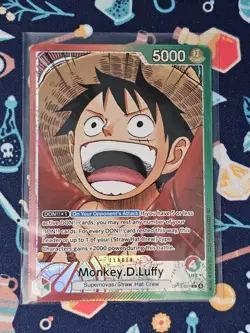 Monkey D. Luffy Trading Card One Piece TCG OP13-001 Leader Parallel NM - Image 1