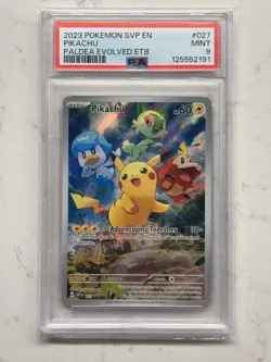 Pikachu 027 Sv: Scarlet & Violet Promo Cards Holo PSA 9 MINT English - Image 1