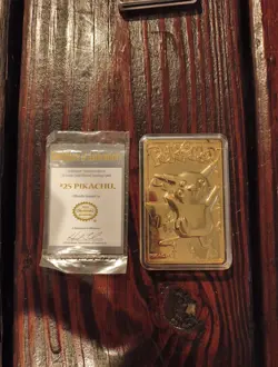 Pikachu Special Edition 23 Karat Gold-plated Trading Card and COI - Image 1