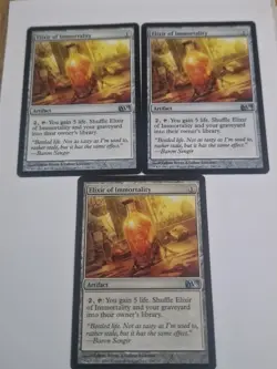 Magic The Gathering Elixir of Immortality X3 Magic 2012/2013 LP Condition - Image 1