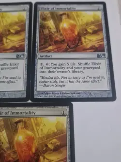 Magic The Gathering Elixir of Immortality X3 Magic 2012/2013 LP Condition - Image 3