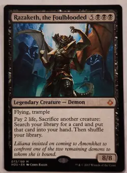 Razaketh, the Foulblooded HOU #73 Mythic Regular NM+ - Image 1