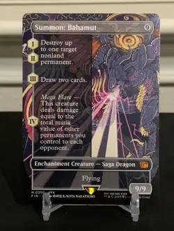 MTG Summon Bahamut Borderless Final Fantasy Regular - Image 1