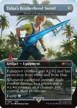 NM MTG TIDUS'S BROTHERHOOD SWORD SWORD OF TRUTH AND JUSTICE FINAL FANTASY - Image 1