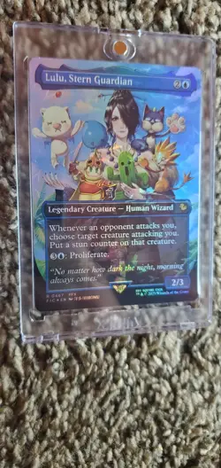 MTG Magic Final Fantasy LULU STERN GUARDIAN 0467 Borderless Track Foil Promo - Image 1