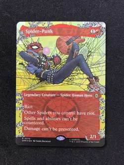 Spider-Punk (0210) (Borderless) Foil Marvel's Spider-Man MTG SPM - Image 1