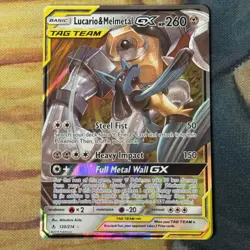 Lucario & Melmetal GX 120/214 Unbroken Bonds Tag Team 2019 Pokemon Card - Image 1