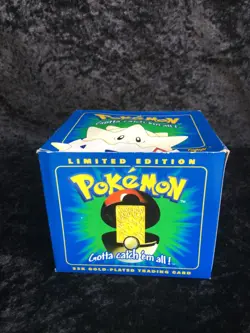 TOGEPI 1999 Pokemon 23K Gold-Plated Trading Card/Ball Burger King Blue - Image 1