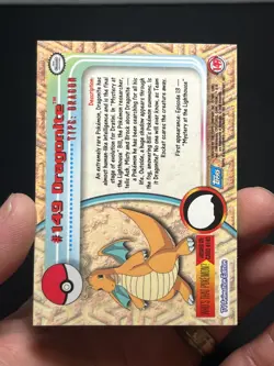 2000 Topps Pokemon Series 3 #149 Dragonite Series 3 Rainbow Foil - Image 4