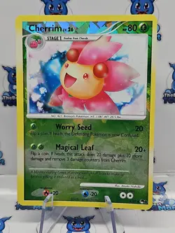 Pokemon POP Series 8 6/17 Cherrim Cracked Ice Reverse Holo LP - Image 1