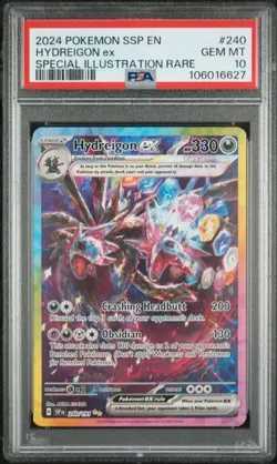 2024 POKEMON SSP EN-SURGING SPARKS #240 HYDREIGON ex SIR PSA 10 GEM MINT - Image 1
