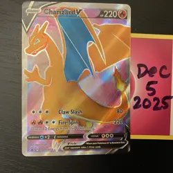 CHARIZARD V SWSH050 Black Star Promo - Champions Path ETB Pokemon TCG - dent - Image 1