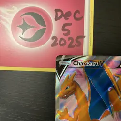 CHARIZARD V SWSH050 Black Star Promo - Champions Path ETB Pokemon TCG - dent - Image 3