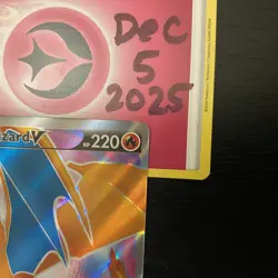 CHARIZARD V SWSH050 Black Star Promo - Champions Path ETB Pokemon TCG - dent - Image 4