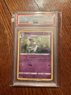 2022 Pokemon Silver Tempest Black Star Promo STAFF #271 PSA 7 Graded KIRLIA - Image 3