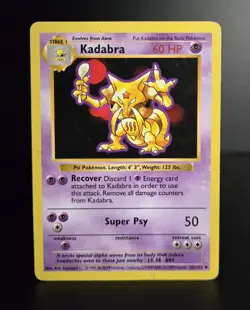 Pokemon TCG - KADABRA - 32/102 - SHADOWLESS - WOTC - BASE SET (1999) - HP/MP - Image 1