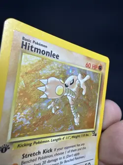 Pokemon HITMONLEE 7/62 Fossil 1st Edition Holo Rare 1999 WOTC Pokemon Card TCG! - Image 2