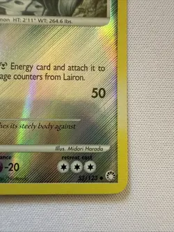 Lairon 53/123 Mysterious Treasures Reverse Holo Rare Pokemon Card - Image 4