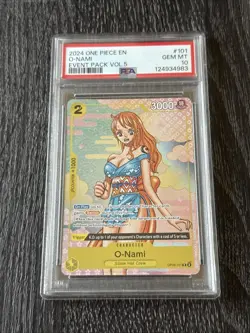 2024 ONE PIECE EVENT PACK VOL. 5 #101 O-NAMI PSA 10 Promo Volume Card OP06-101 - Image 1
