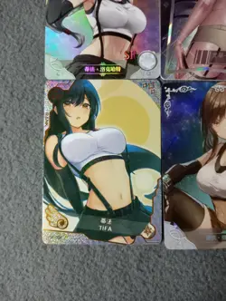Bundle 5 cards Yuffie Tifa Lockhart Final Fantasy Goddess Story waifu anime card - Image 2