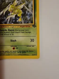 Pokemon TCG Scyther Jungle Card 26/64 Unlimited Rare, Near Mint Condition - Image 4