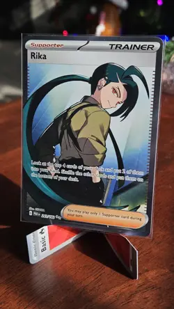 Pokemon TCG Rika Card 241/182 Paradox Rift Ultra Rare Full Art Holo - Image 3