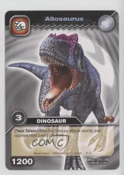 2008 Dinosaur King Trading Card Game Series 1: Allosaurus #DKCG-075 - Image 1