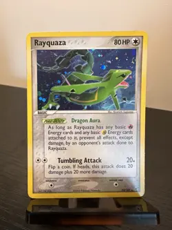 Pokemon TCG Rayquaza EX Deoxys Holo Rare Card 22/107 2005 - Image 1