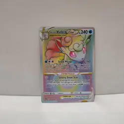Pokemon TCG Alolan Vulpix Vstar 197/195 Official Rainbow Near Mint Card - Image 1