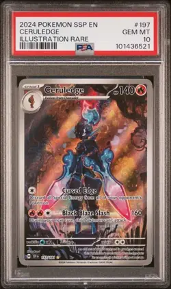 Ceruledge 197/191 Illustration Rare Pokemon Card Surging Sparks PSA 10 - Image 1
