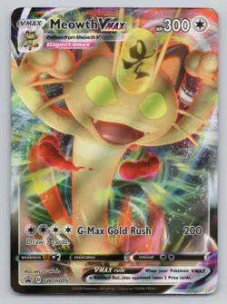 Meowth Vmax SWSH005 - Full Art Promo Pokemon Card - Image 1